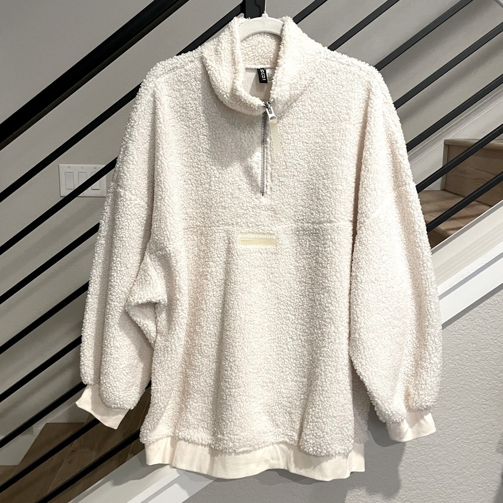 COPY - H&M Oversized Chunky Fleece Half-Zip Pullover